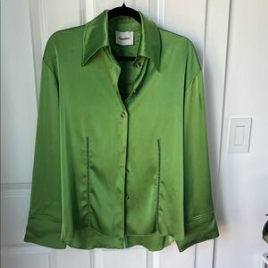 Nanushka Lime Green Button Down Shirt